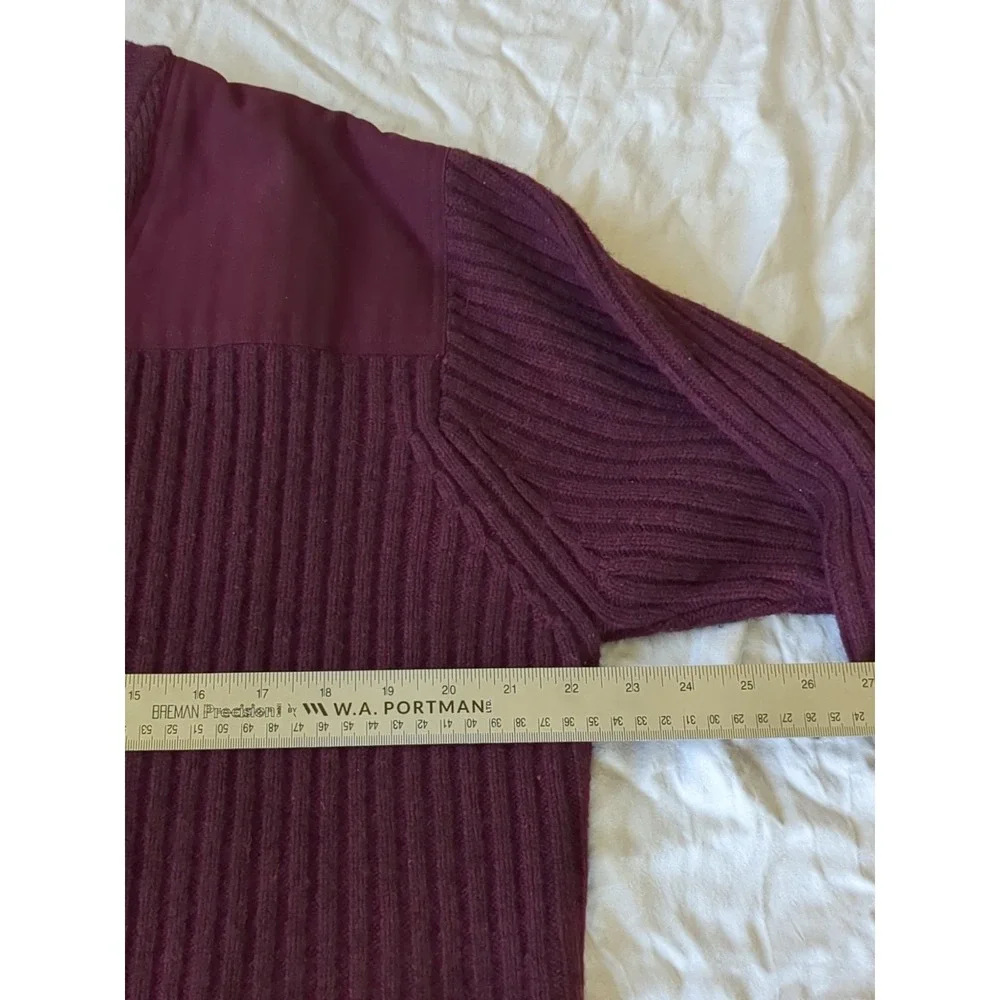 LL Bean Commando Henley Merino Wool Burgundy Red Sz XLT Fits‎ Lg Tall Pullover